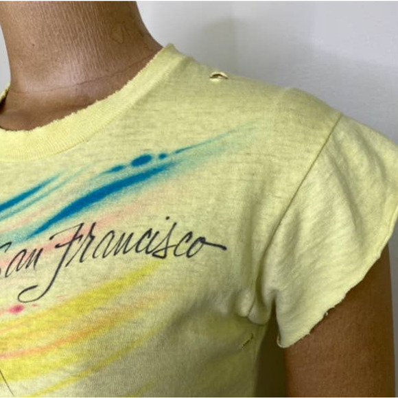 Vintage Airbrushed San Francisco Tee Single Stitched Size Small - Picture 9 of 11